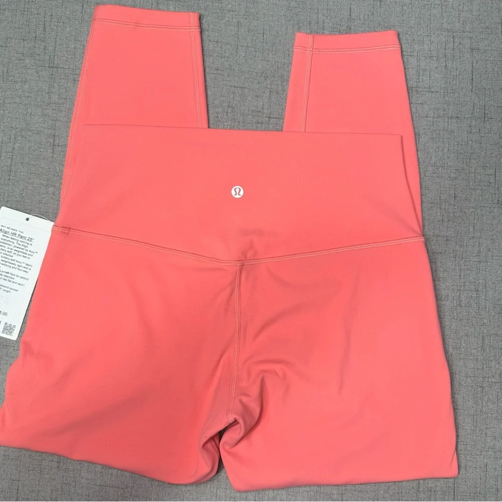 Lululemon Align High Rise Pant Leggings Raspberry Cream 8 10 NWT